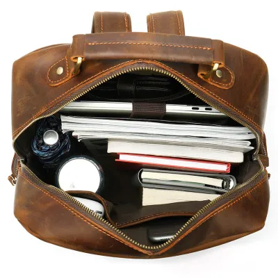  GENUINE LEATHER BACKPACK EUROPEAN AND AMERICAN RETRO MEN BG5A3